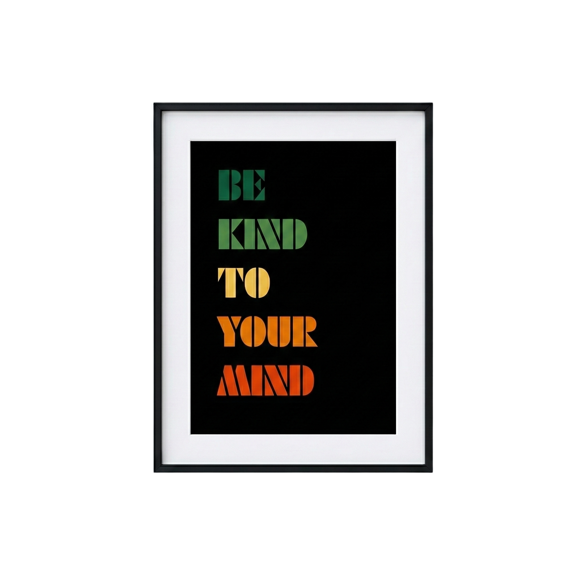 Be Kind To Your Mind – Inspirational Quote | A3 Size Premium Framed Poster